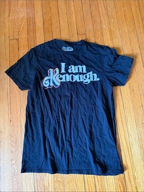 Barbie Black 'I am Kenough.' Graphic Tee with Retro Accent